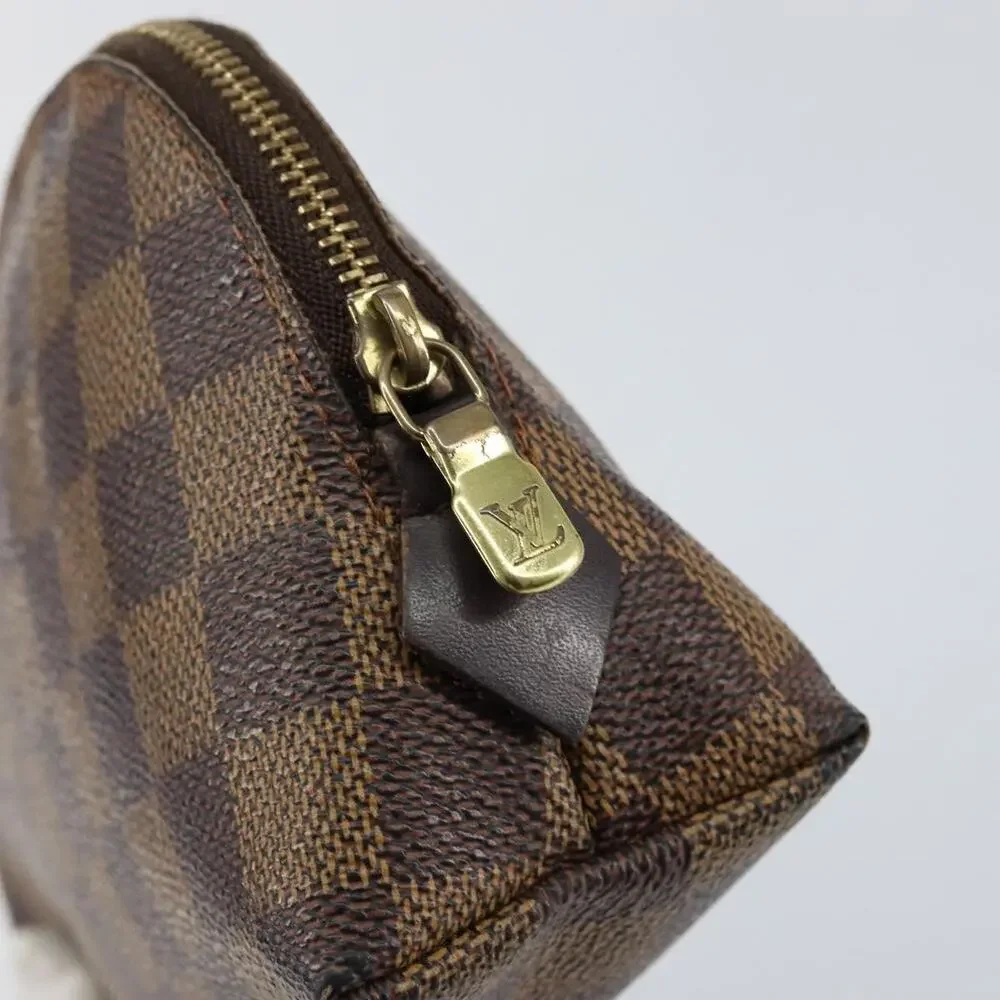 Louis Vuitton Damier Ebene Pochette Cosmetic PM Pouch Brown